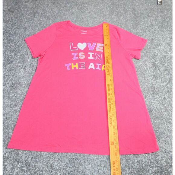 Torrid Plus Size Top Sz 1 Pink Love is in the Air Tee Shirt Short Sleeve - Picture 5 of 8